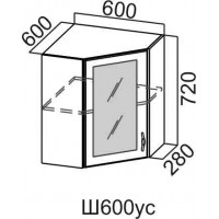 Шкаф навесной 600/720 (угловой со стеклом)